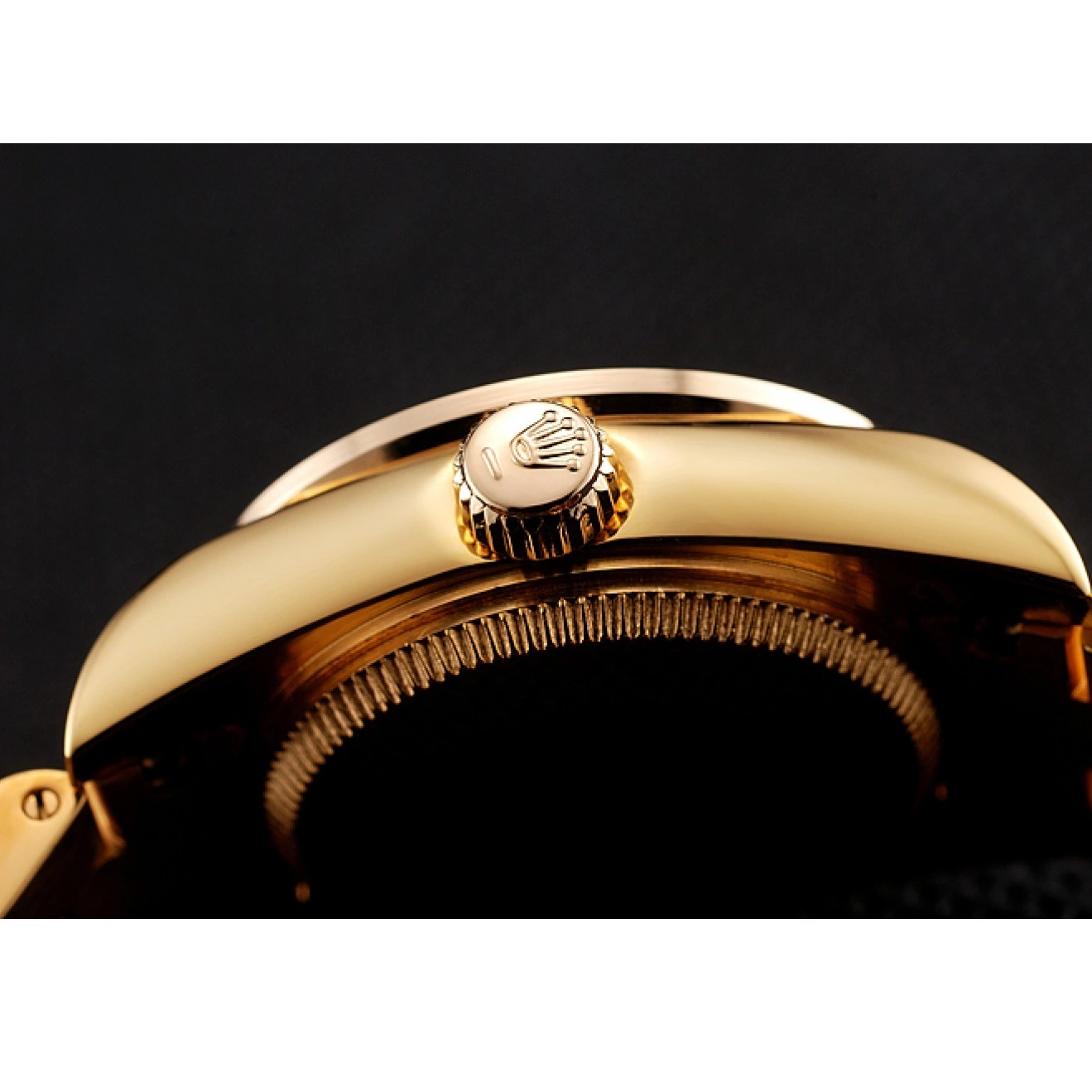 Aaa replica watch Gold Diamond Rolex Diamond 1453955 Pave Bracelet Dial DayJust Swiss 0523